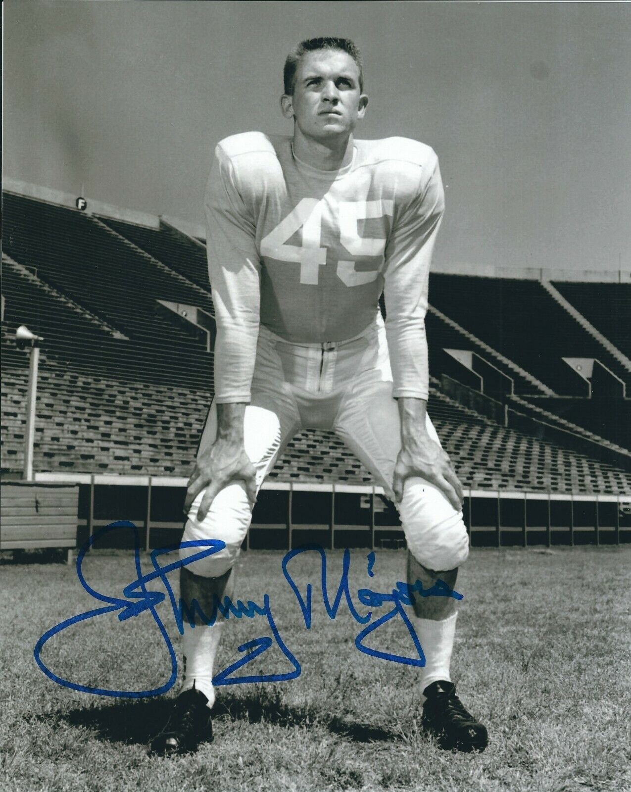 Autographed JOHNNY MAJORS Tennessee Volunteers 8x10 Photo Poster painting - w/Show Ticket