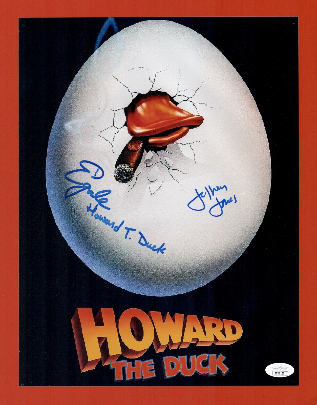 ED GALE & JEFFREY JONES Signed HOWARD THE DUCK 11x14 Photo Poster painting Autograph JSA COA