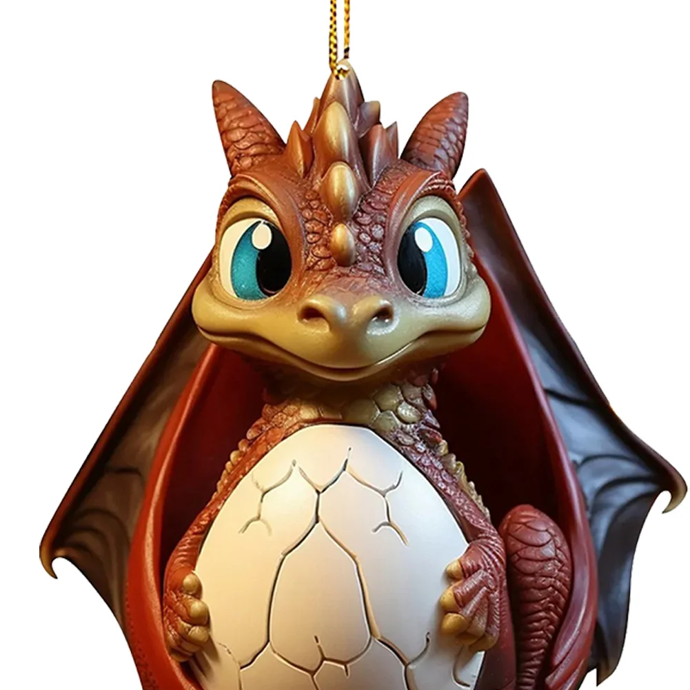 Christmas Dragon Egg Decoration Novelty Cute Acrylic Party Favors (B)