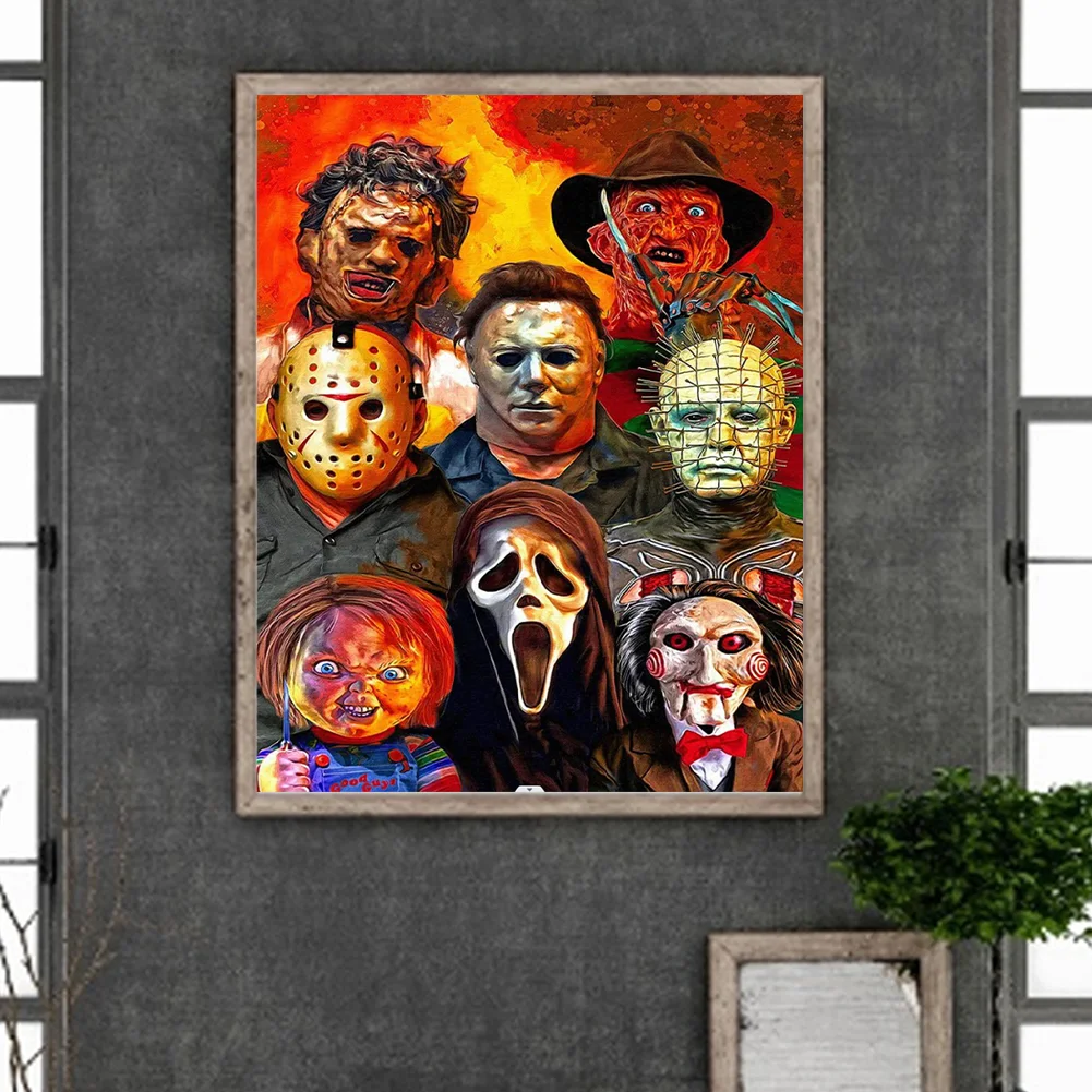 Diamond Painting - Full Round Drill - Horror Characters(Canvas|40*50cm)