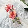 Watercolor Hibiscus-11CT Stamped Cross Stitch Bookmark 18*6cm(Double Sided)