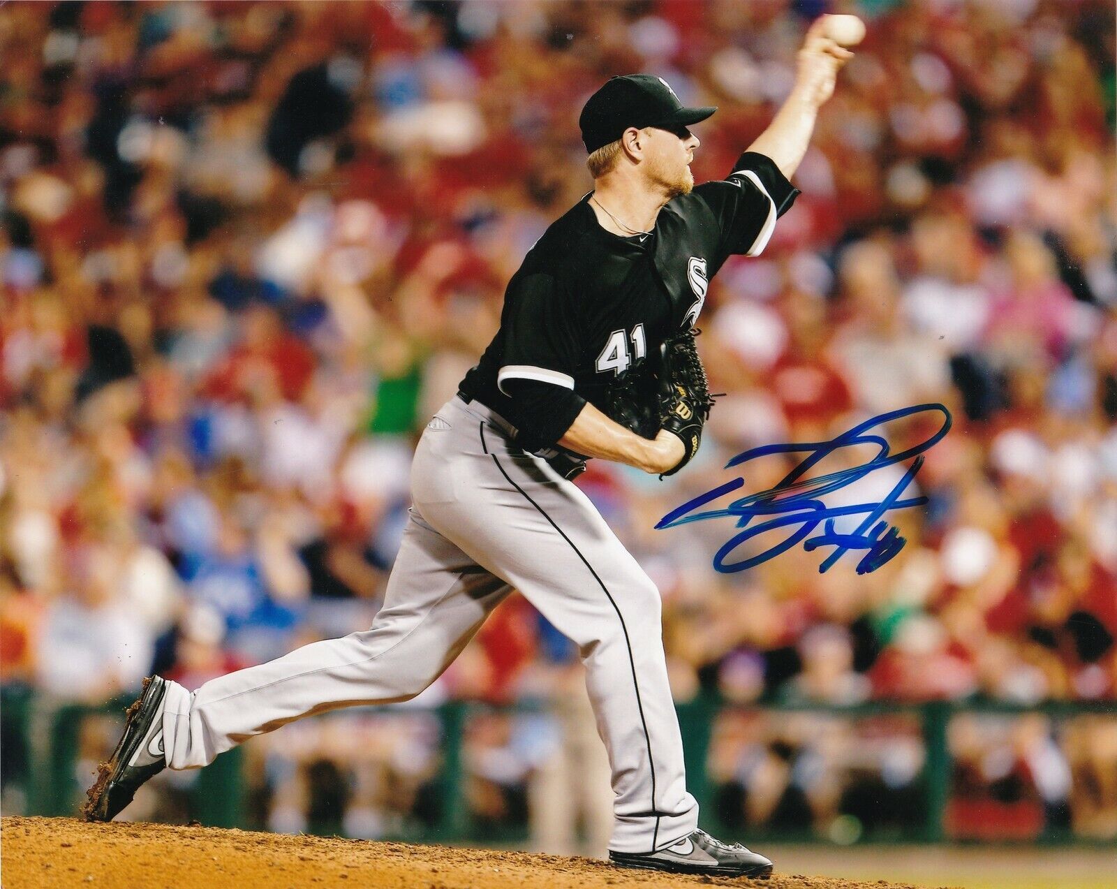 DAVID PURCEY CHICAGO WHITE SOX ACTION SIGNED 8x10