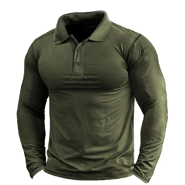 Men's V-neck printed casual western style long sleeve top
