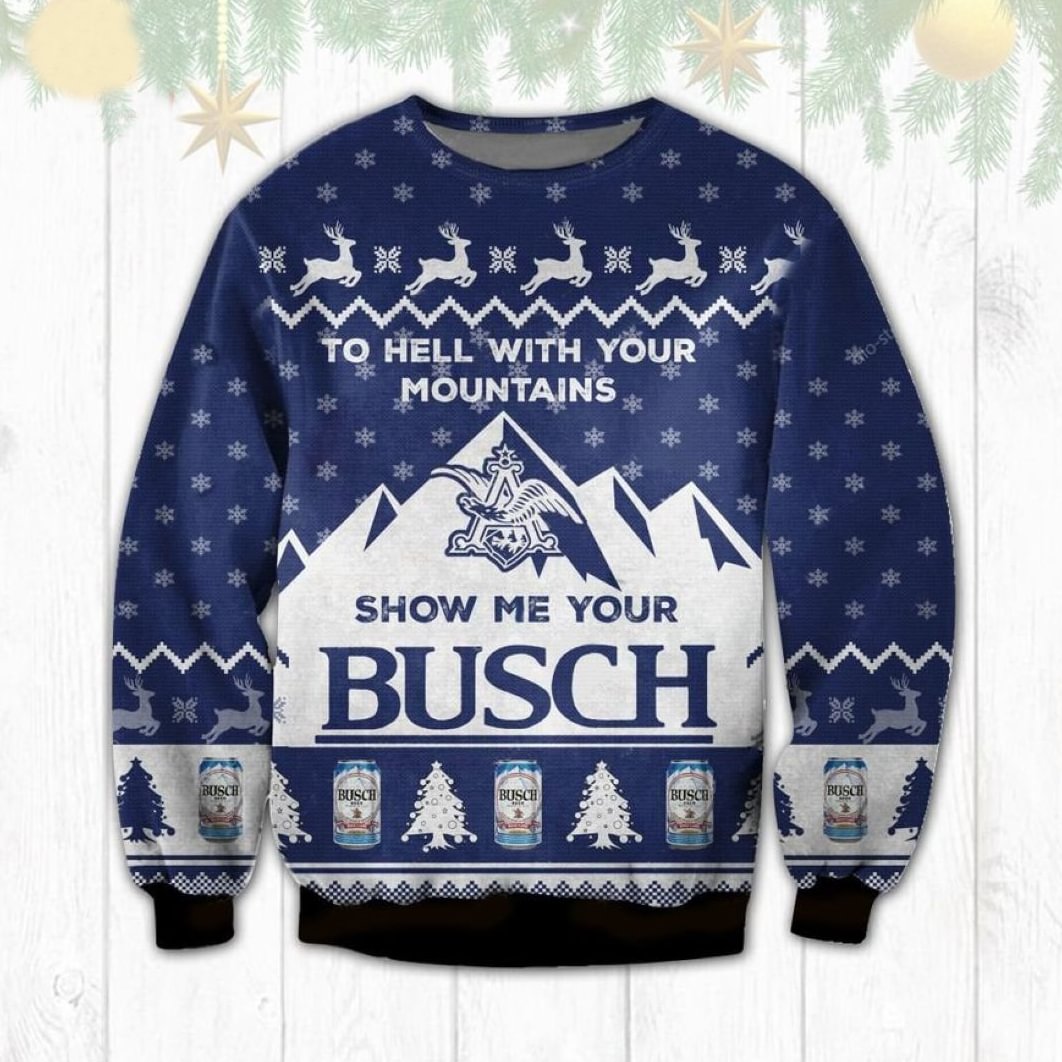 busch light sweater christmas