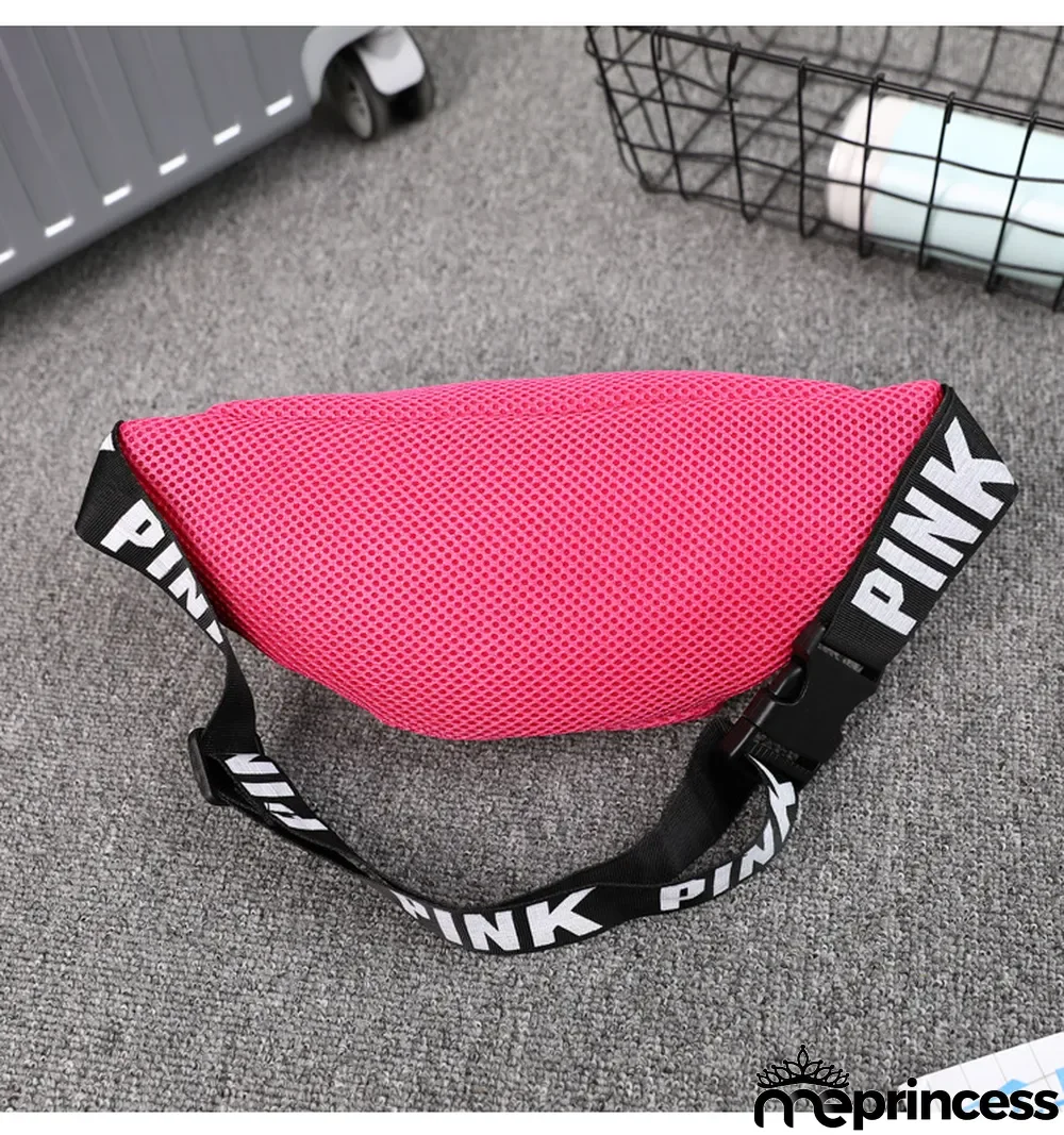 PINK Letter Sports Waist Bags