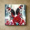 Framed Diamond Painting - Special Shaped - Butterfly and Rose (25x25cm)