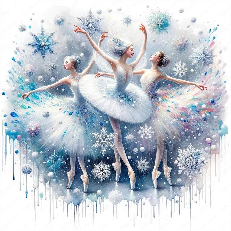 Ballet Dancer 40*40CM (Canvas) Full Round Drill Diamond Painting gbfke