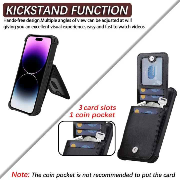 VANAVAGY Wallet Case for Apple iPhone 14 Pro 5G 6.1