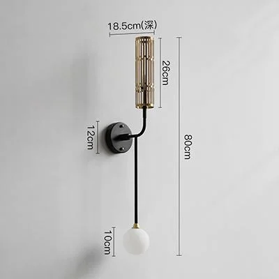 Nordic Creative LED Wall Lamp Modern Bedroom Bedside Wall Lights Corridor Iron Wall Sconce Light Fixtures Vanity Mirror Wandlamp