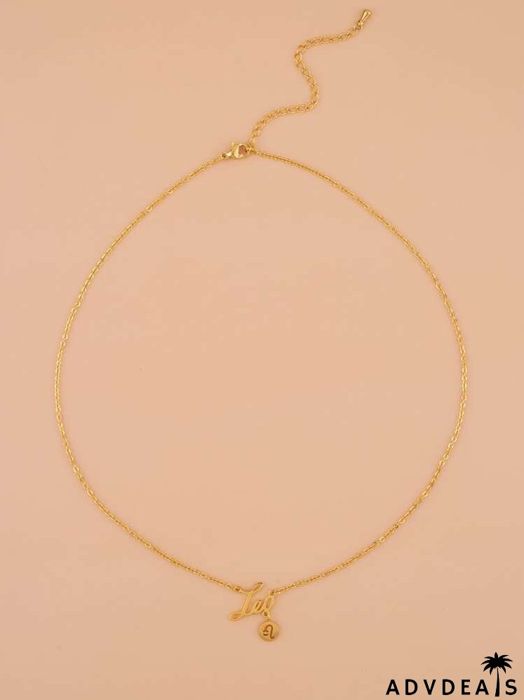 Constellation Letter Charm Necklace