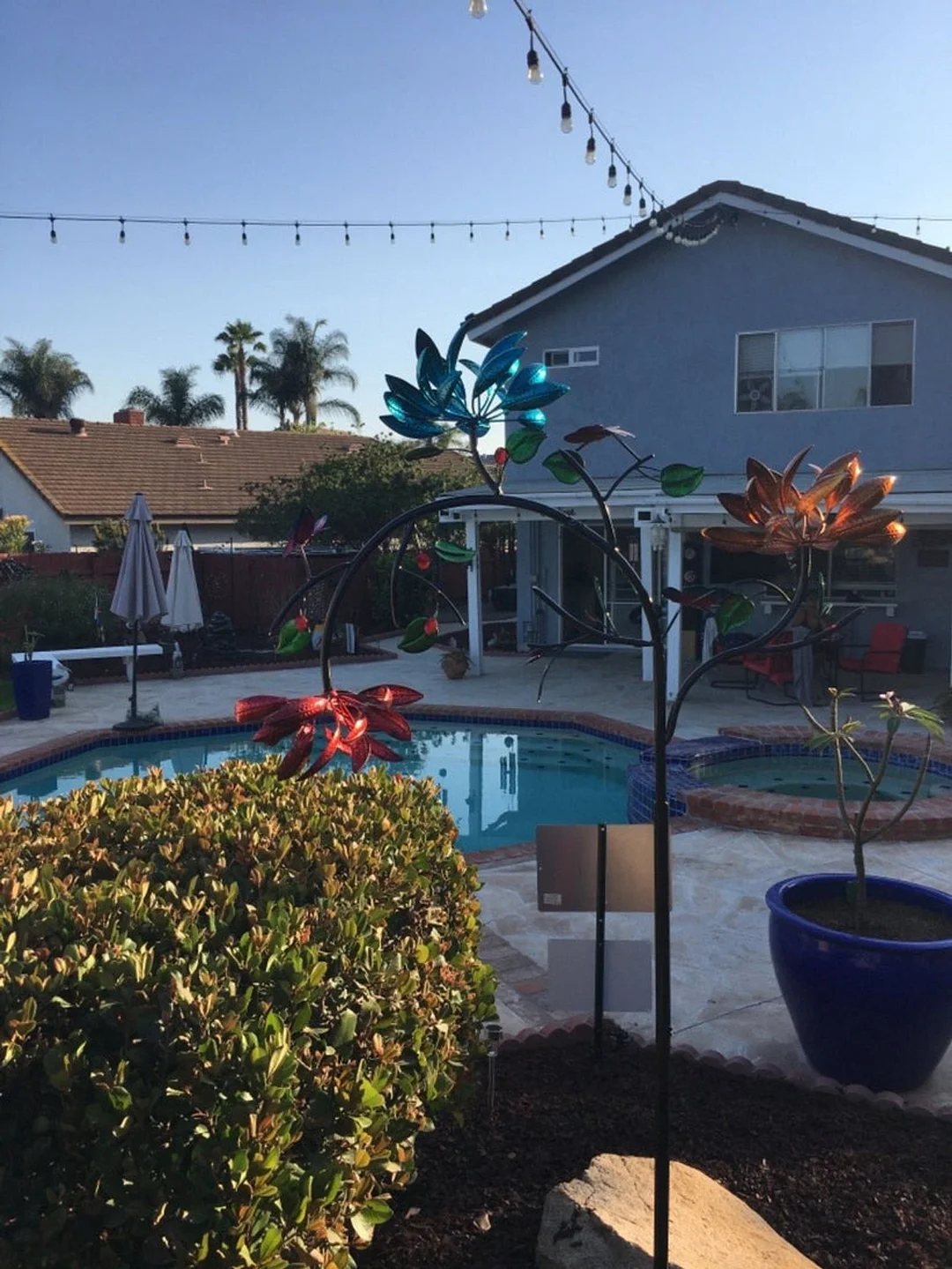 🔥70% OFF -Beautiful Summer Multi Colored Flowers Wind Spinner