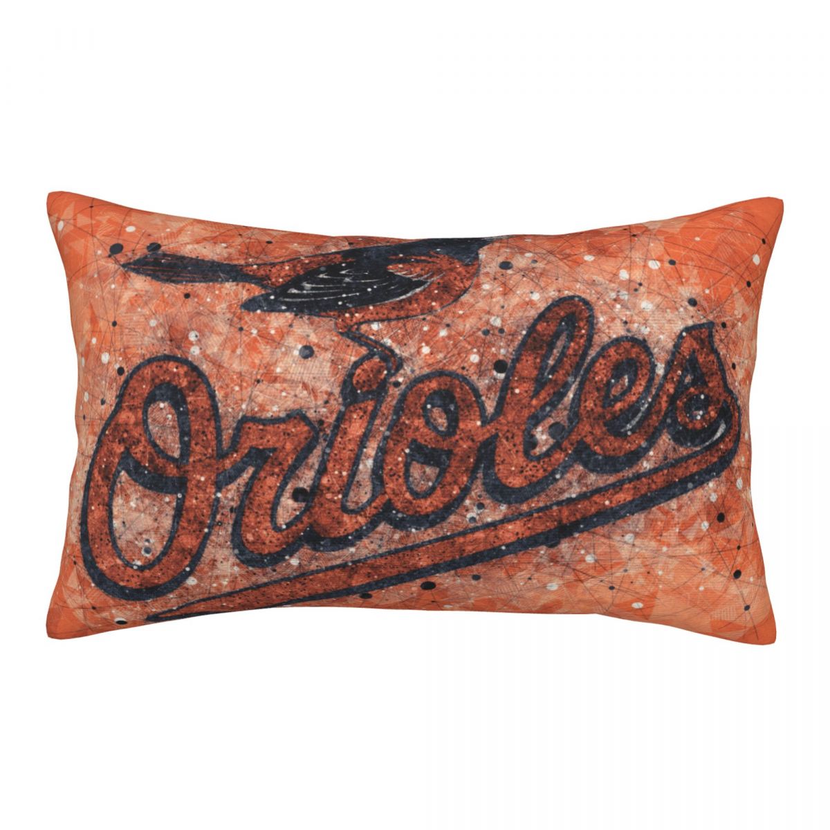 Baltimore Orioles Geometric Art Pillowcase