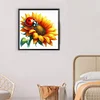 Diamond Painting-DIY Full Round Drill Sunflower Ladybug