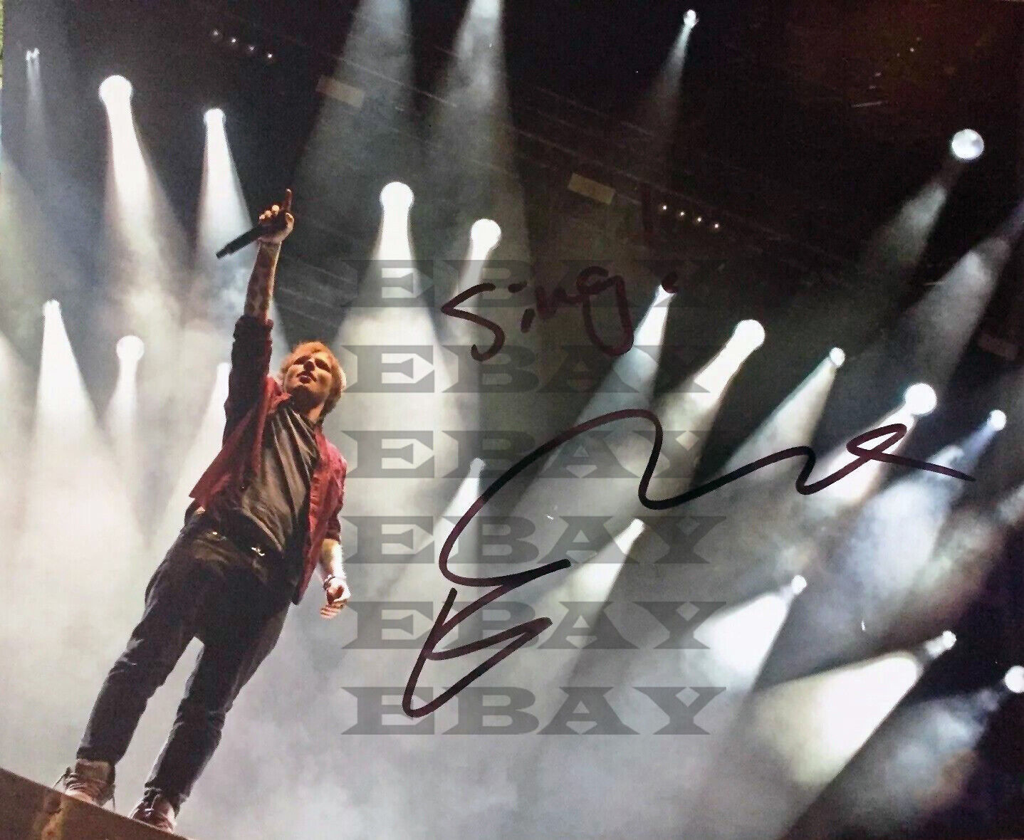 Ed Sheeran signed 8x10 Photo Poster painting Reprint