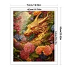 >SALE<Full Embroidery Eco-cotton Thread 11CT Print Flower Dragon Cross Stitch 50x60cm