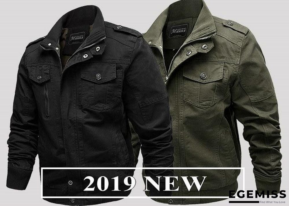 Bomber Jackets Coats Men Cotton Casual Workout Military Jacket Men | EGEMISS