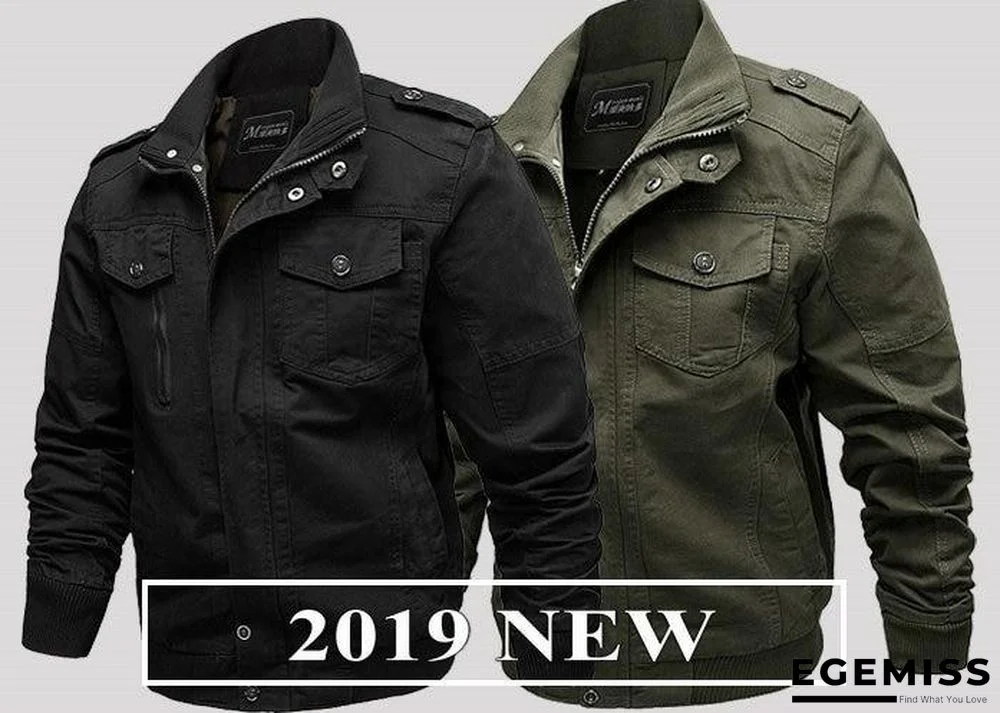 Bomber Jackets Coats Men Cotton Casual Workout Military Jacket Men | EGEMISS