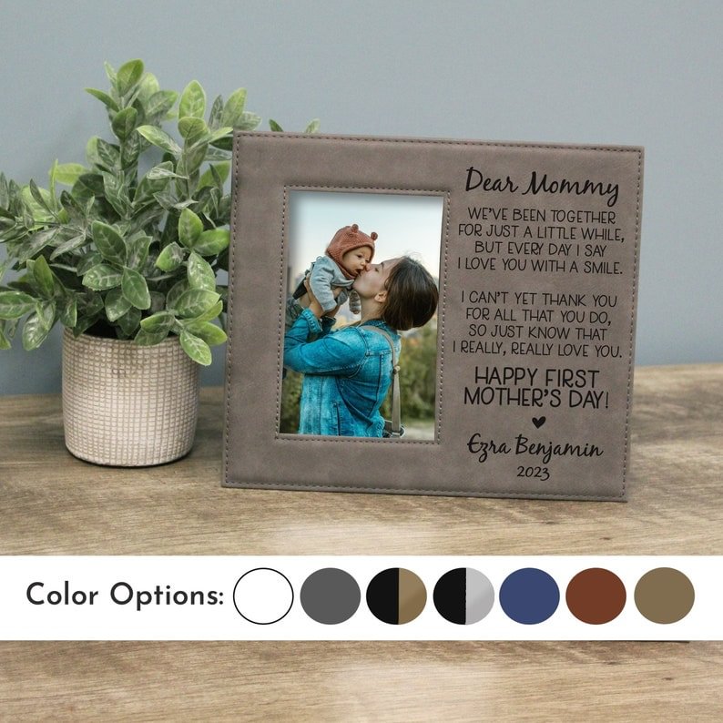 First Mother's Day Picture Frame | 1st Mother's Day Gift from Baby | Dear Mommy Poem Mothers Day Gift | Personalized First Mother's Day 2023