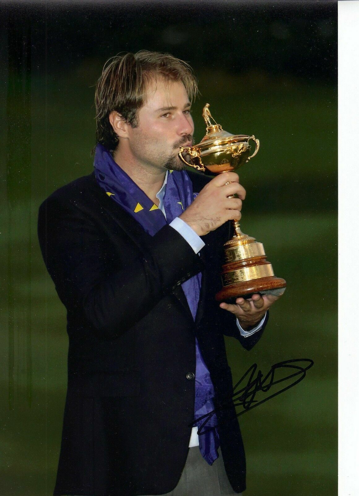 Victor Dubuisson Original Hand Signed Autograph 12X8 Photo Poster painting 2014 RYDER CUP (3141)