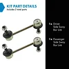 TRQ Driver & Passenger Side Sway Bar Stabilizer Link Set Compatible with 1992-2000 Lexus SC300 SC400 2010-2013 Suzuki Kizashi 2000-2005 Toyota Celica 1986-1998 Supra