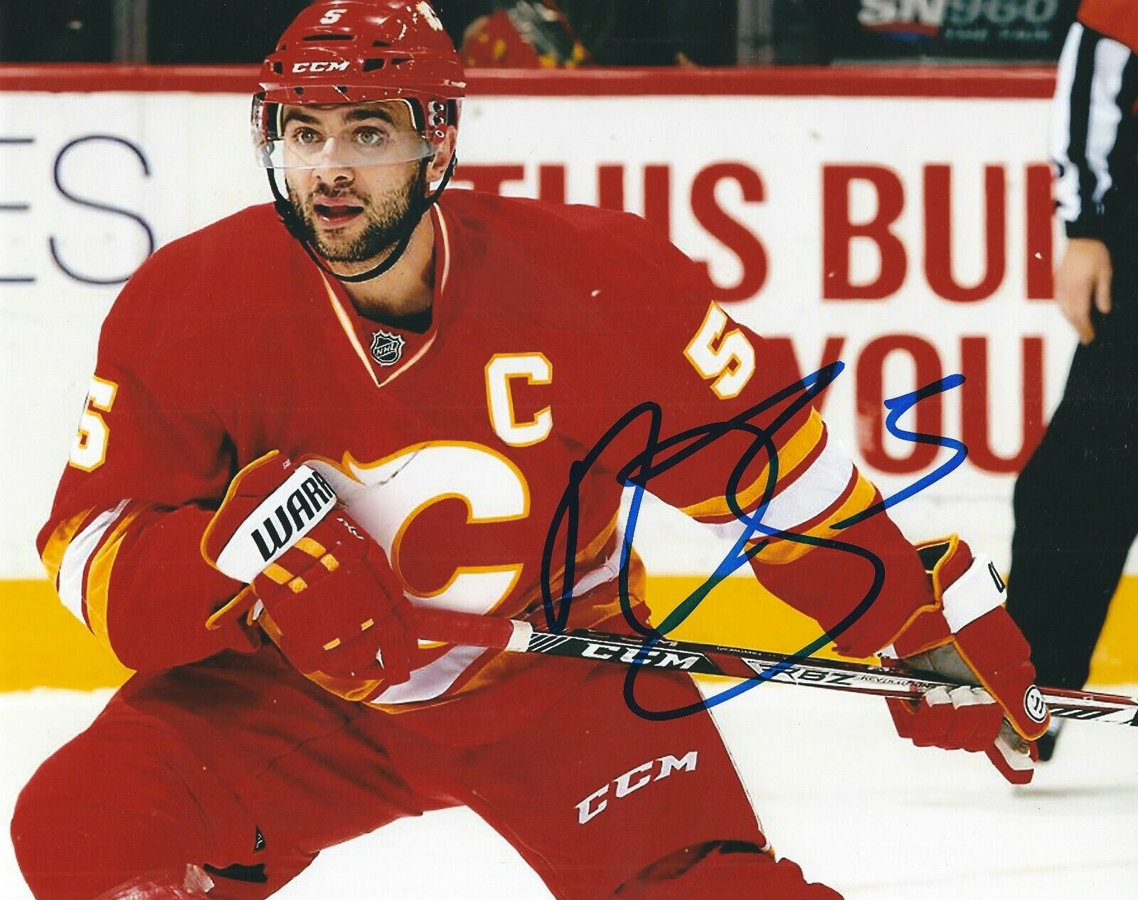 Signed 8x10 MARK GIORDANO Calgary Flames Autographed Photo Poster painting - COA