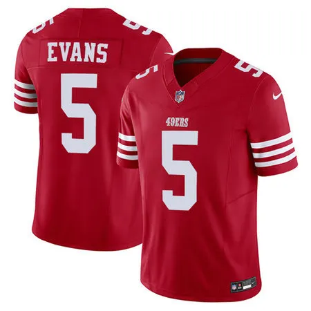 Men's San Francisco 49ers #5 Mike Evans Red 2026 F.U.S.E. Vapor Untouchable Limited Stitched Football Jersey