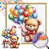 (40*40cm)Bear - Round Partial AB Drill Diamond Painting