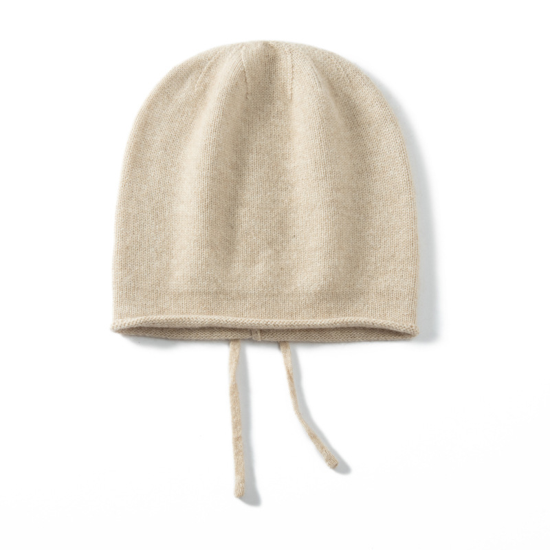 100% Cashmere Thermal Beanies Drawstring Style REAL SILK LIFE