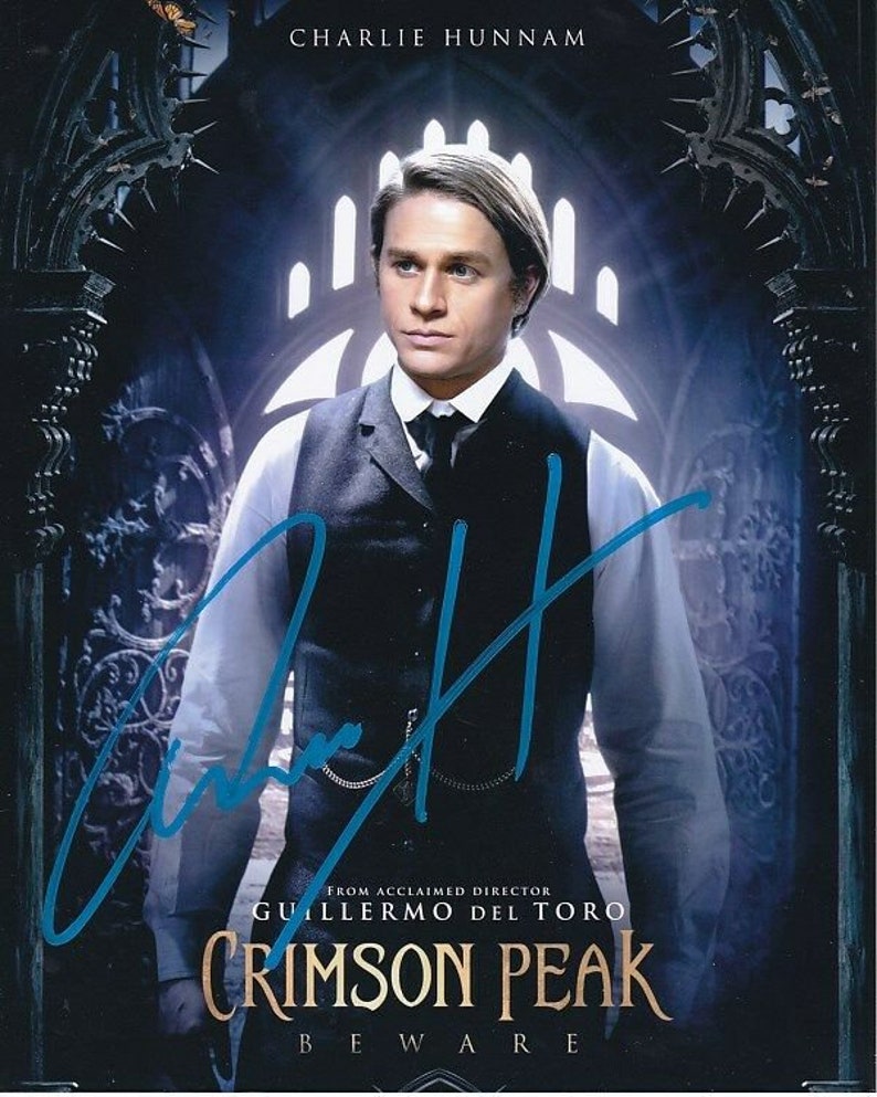 Charlie hunnam signed crimson peak dr. alan mcmichael 8x10 Photo Poster painting