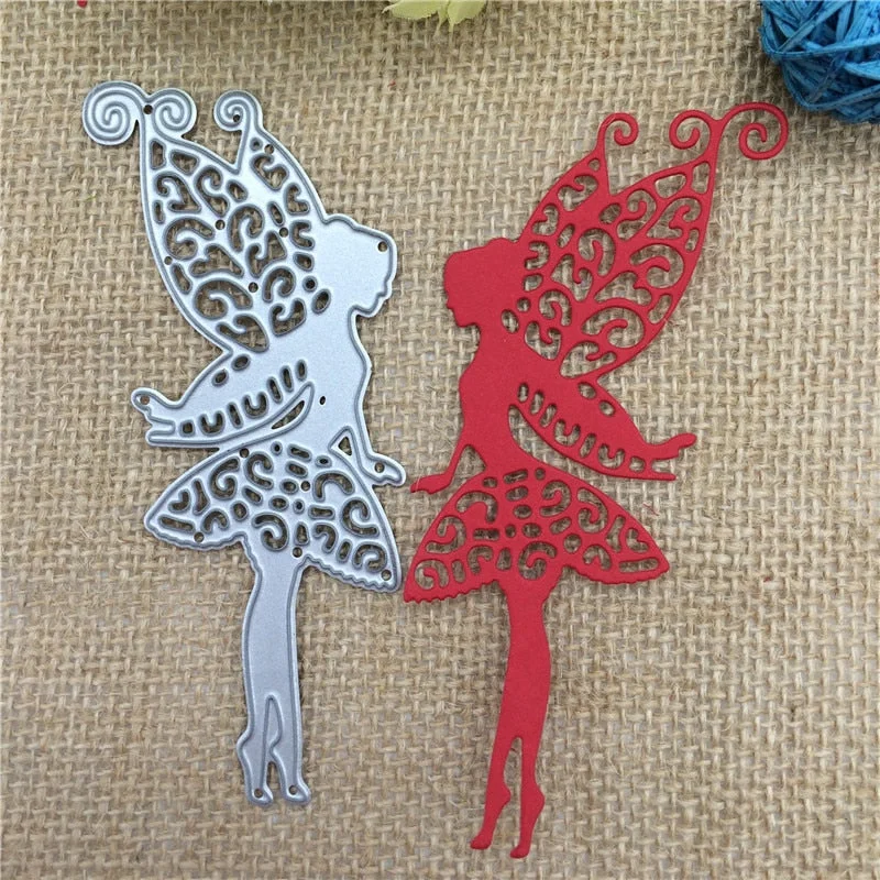 Elf Flower Fairy Girl Cutting Dies Stencil Scrapbooking Card Embossing Craft DIY