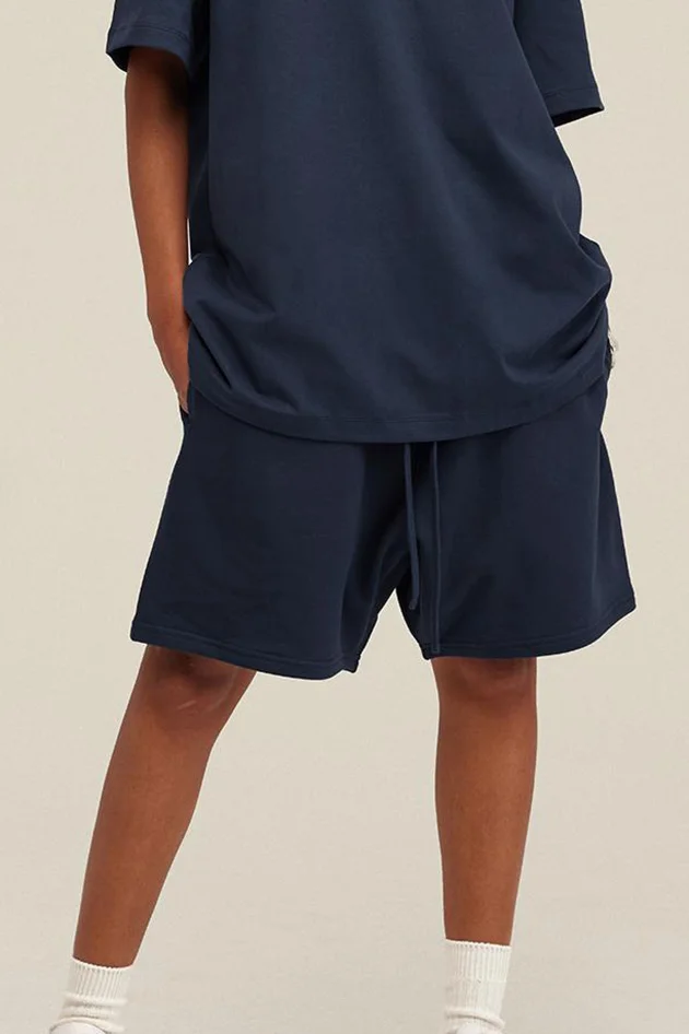 Unisex Solid Oversize Basic Shorts