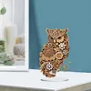 Fleur hibou-acrylique diamant ornement de bureau
