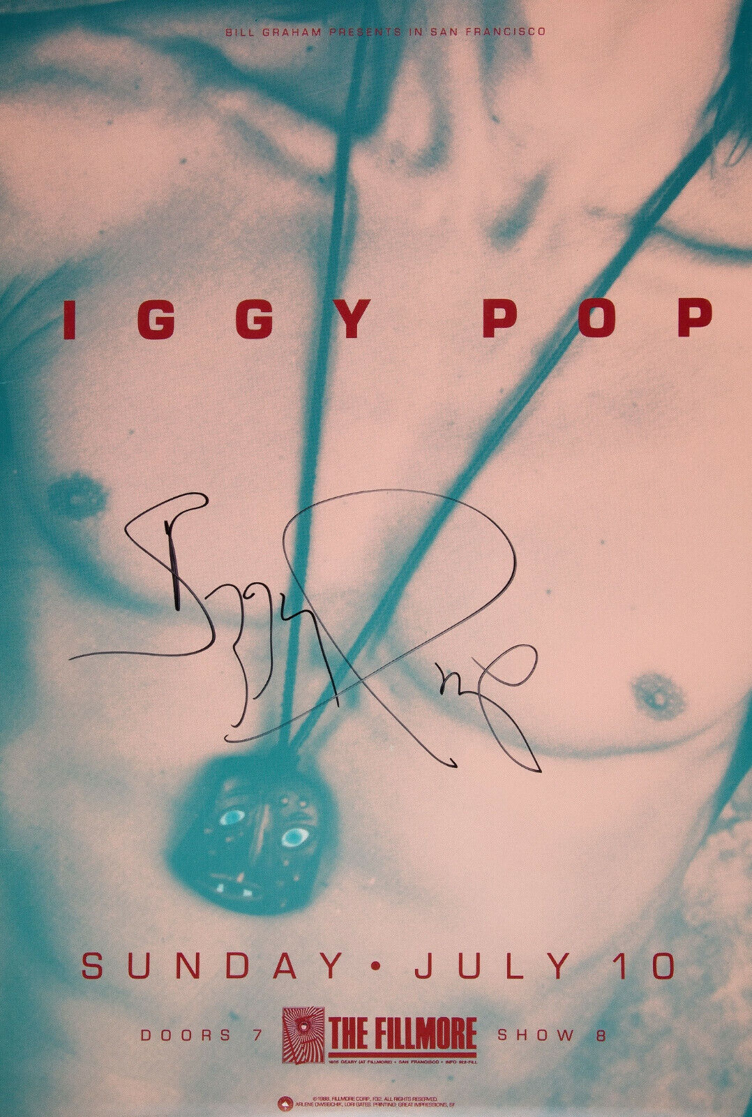 IGGY POP Signed Photo Poster paintinggraph - Punk / New Wave / Alternative / Indie - preprint