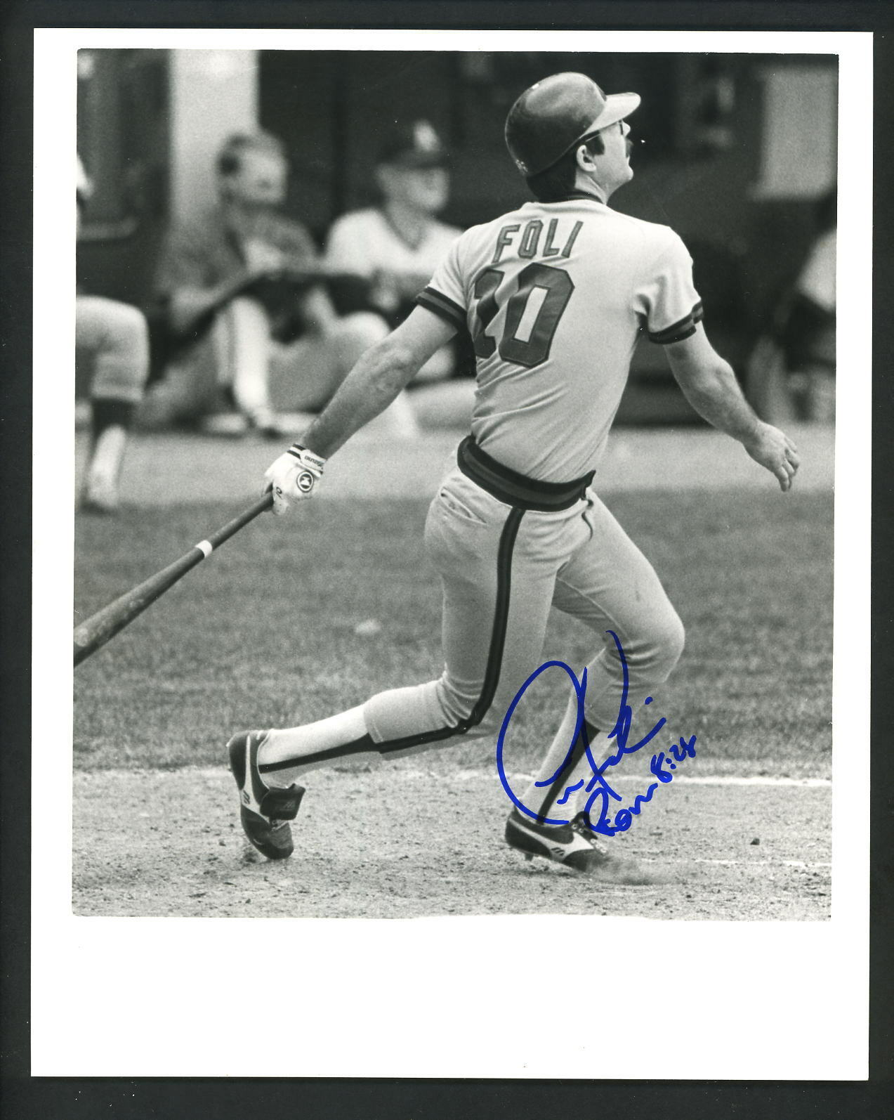 Tim Foli Signed Autographed 8 x 10 B&W Photo Poster painting with JSA authentication Angels