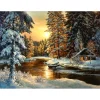 Beautiful Snow Scenery  | Full Round Diamond Painting Kits