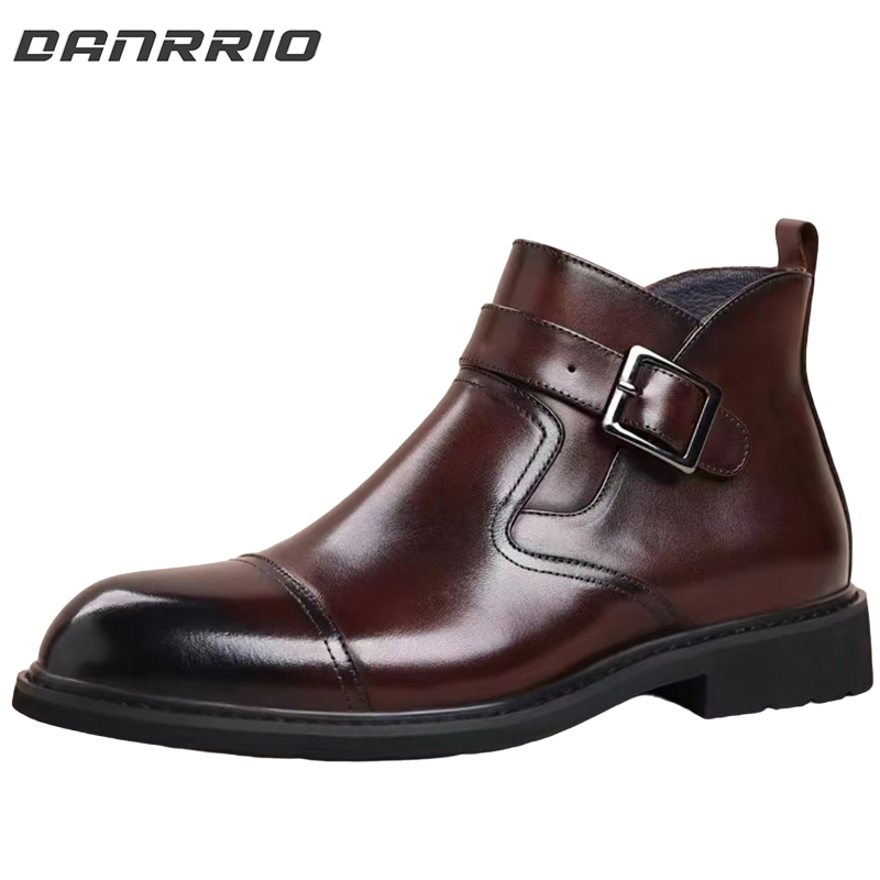DANRRIO Cowhide Warm Business Dress Boots DANRRIO.COM DANRRIO