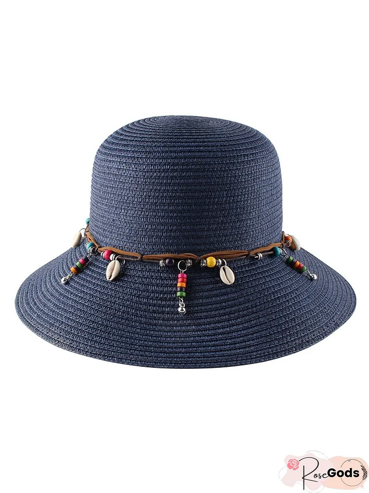 Sunscreen Shade Lace Breathable Ethnic Straw Hat