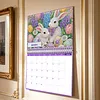 2027 New DIY Diamond Painting Flower Animal Wall Calendar Kit 12-Month Flip Calendar Design Home Decor