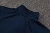 Joyfball 2024/2025 Kids Size Juventus Long Zipped Jacket Royal Blue Football Jersey （Vintage style）