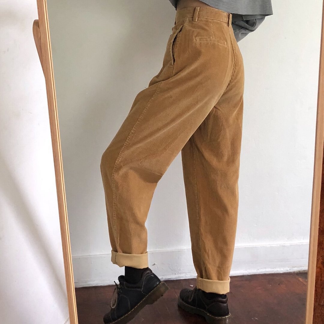 corduroy loose pants