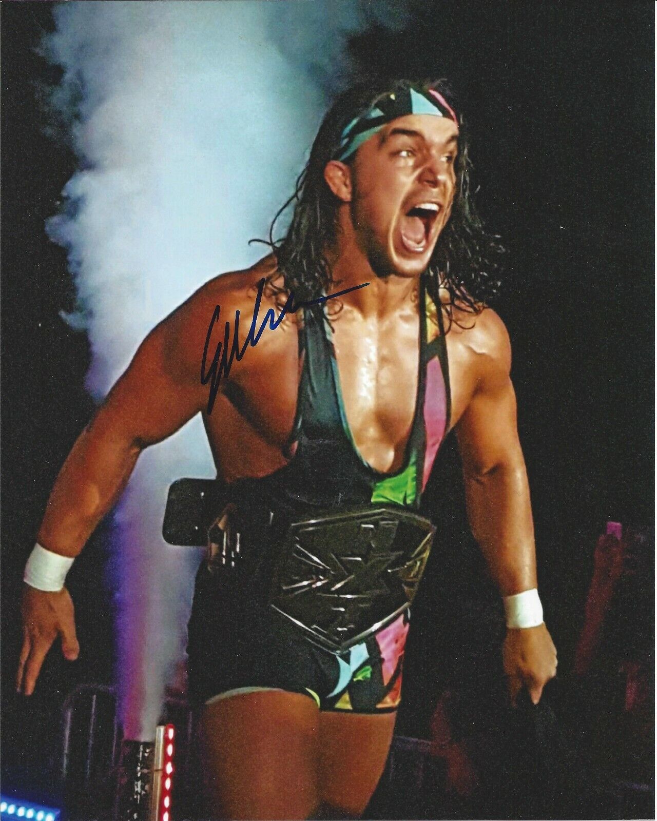 Chad Gable Autographed 8x10 WWE Shorty G Champ RawB354