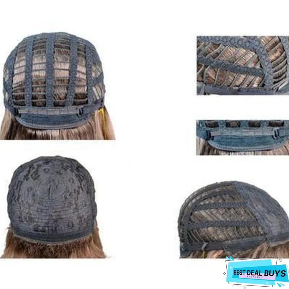 Men's Short Hair Sets of Chemical Fiber Wigs Rose Net