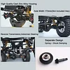 AMK RC Car Chassis Frame Builders Kit Ultra Realism Scale LC80 Metal Adjustable Wheelbase for 1/10 RC Crawler Off-Road Truck Model