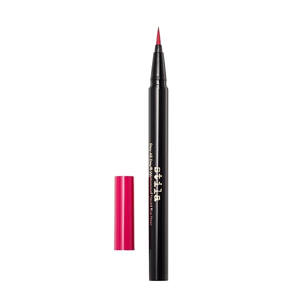 stila Waterproof Liquid Eye Liner, Stay All Day Makeup with Fine Brush Tip Lasting Satin Finish, Smudge-Proof & Transfer-Resistant Regular - Intense black 1 Count (Pack of 1)