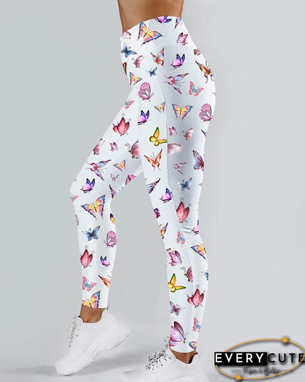 Print High Waist Slim Fit Pants P14157