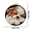 Border Collie Puppy-DIY Embroidery Kit with Pattern Cotton Threads Needles Hoop 29*29cm tapestrymarket
