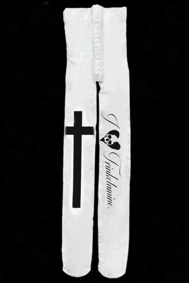 Gothic Punk Skull Print Socks