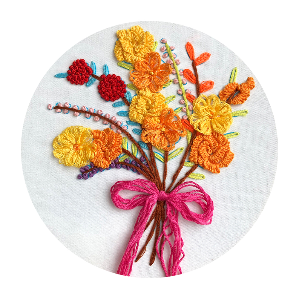 

Flowers - Embroidery - 30 X 30cm, 501 Original