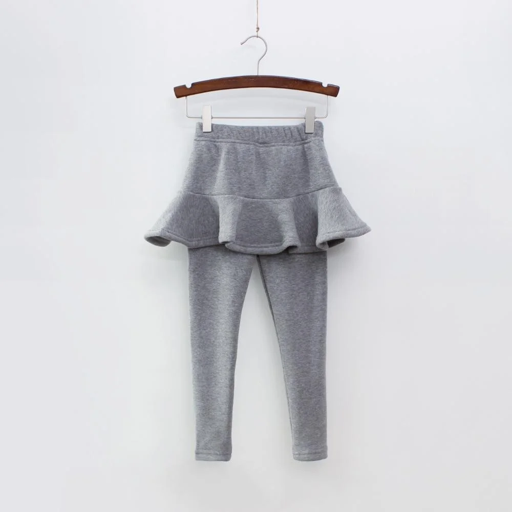 2021 Pure Color Girls Pants Kids Leggings 2-10Y Children Clothing Spring Autumn Cotton Leggings Warm Baby Girl Skirt-pants