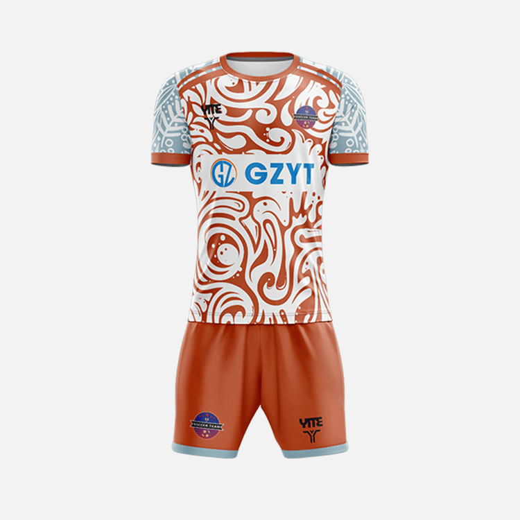 YITE | LZ24-024-Orange And White Soccer Uniforms